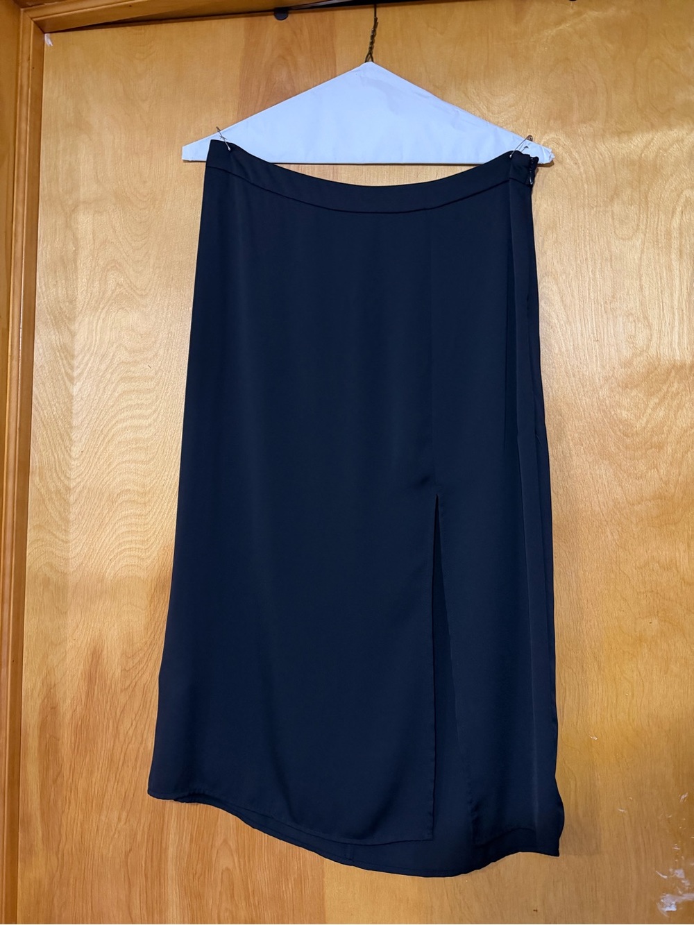 BCBGeneration Black Midi Skirt with Front Slit